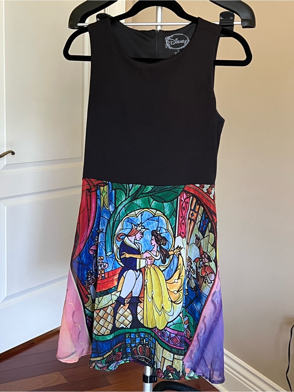 Disney Beauty and the Beast Stained Glass Skater Dress Medium - Picture 2 of 4